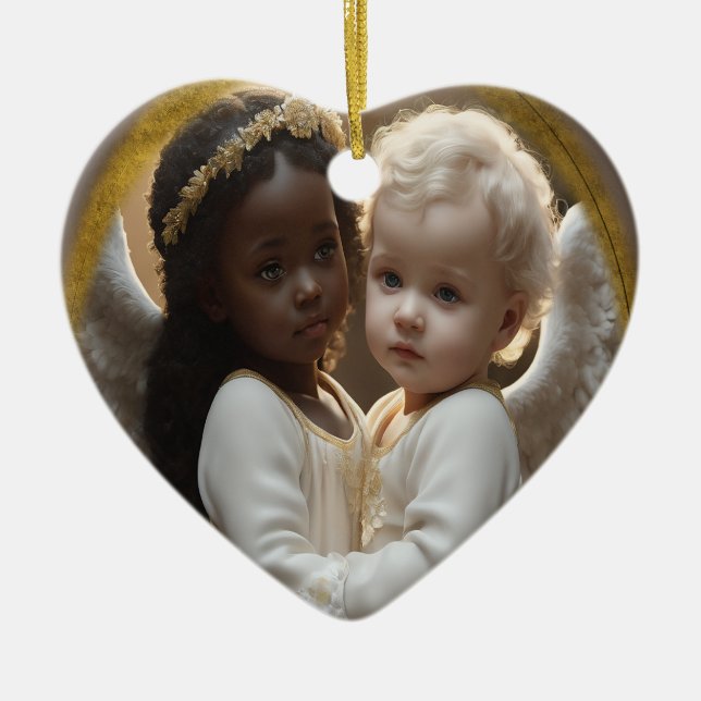 baby angels ceramic ornament (Front)