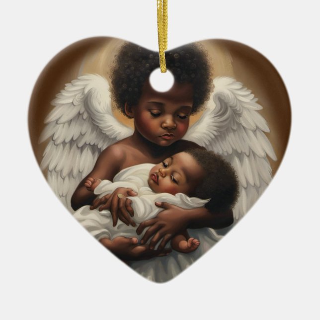 baby angels ceramic ornament (Front)