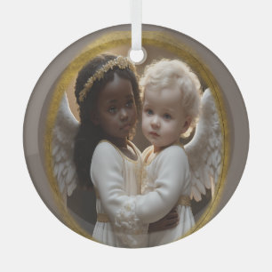 Baby Angels Glass Tree Decoration
