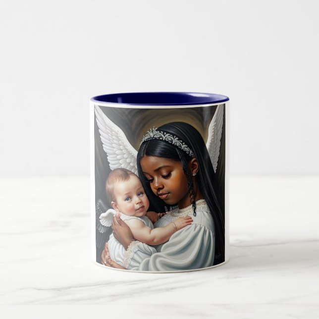 baby Angels Two-Tone Coffee Mug (Center)