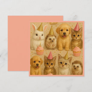 Baby animal birthday card! holiday card