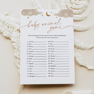 Baby Animal Game Twinkle Little Star Baby Shower Invitation