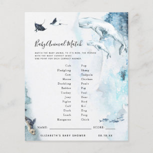 Baby Animal Match Baby Shower Game