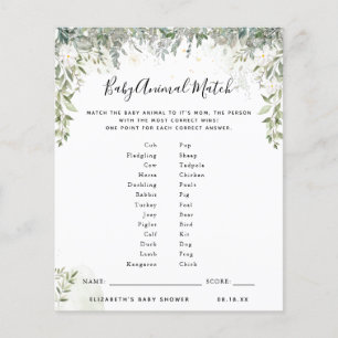 Baby Animal Match   Baby Shower Game