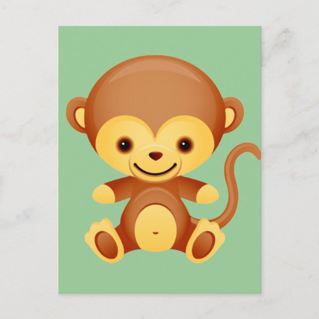 Baby Animal Monkey Postcard (Front)