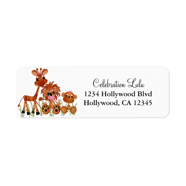 Baby Animal Return Address Label (Front)