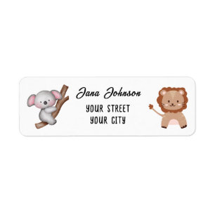 Baby Animal Return Address Label