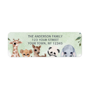 Baby Animal  Return Address Label