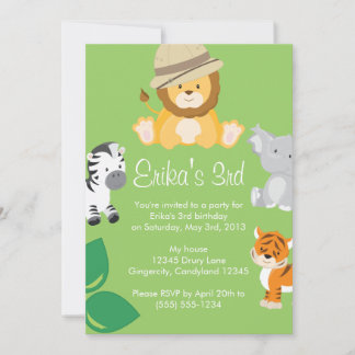 Baby Animal Safari Invitation