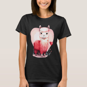 Baby Animal Valentine's Day Animal Animal Llama T-Shirt