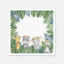 BABY ANIMAL WITH FLOWER CROWN NAPKINS