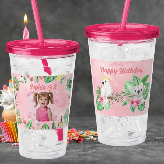 Baby Animals Acrylic Tumbler Kids Birthday Gift (Creator Uploaded)