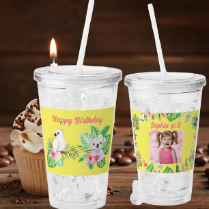 Baby Animals Acrylic Tumbler Kids Birthday Gift 