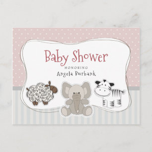 Baby Animals Baby Shower Invitation