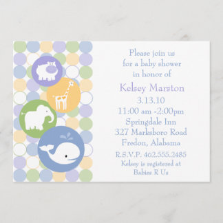 Baby Animals Baby Shower Invitation