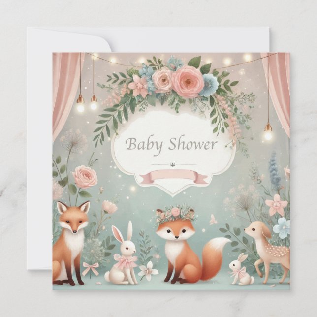 Baby Animals Baby Shower Invitation (Front)