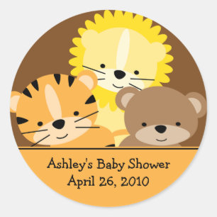 Baby Animals Baby Shower Sticker