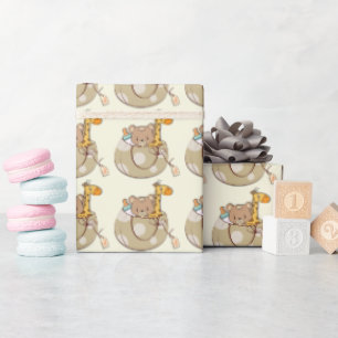 Baby Animals Baby Shower Wrapping Paper