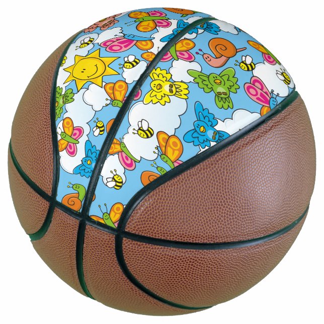 Baby Animals Background Basketball (Angled)