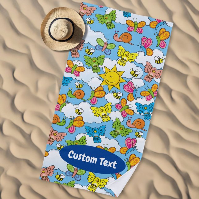 Baby Animals Background Beach Towel (Creator Uploaded)