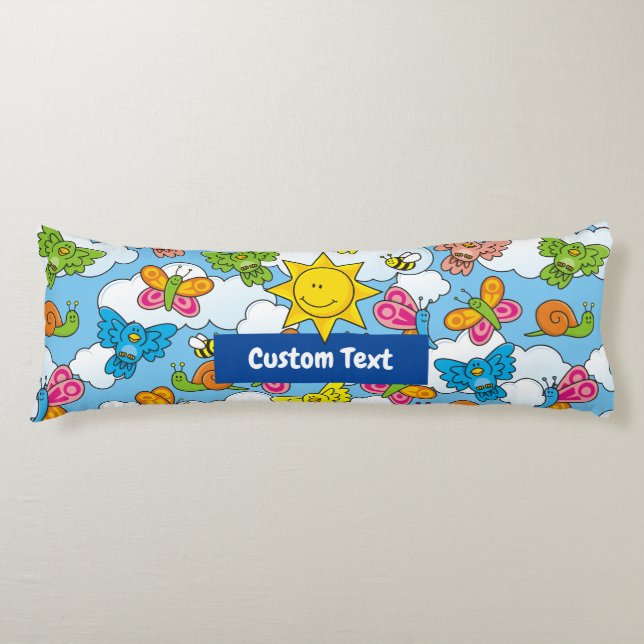 Baby Animals Background Body Cushion (Front)