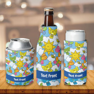 Baby Animals Background Bottle Cooler