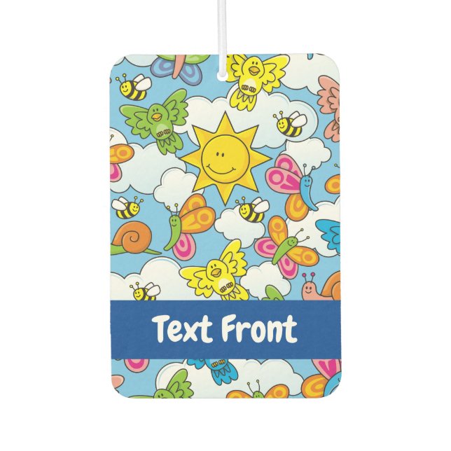 Baby Animals Background Car Air Freshener (Front)