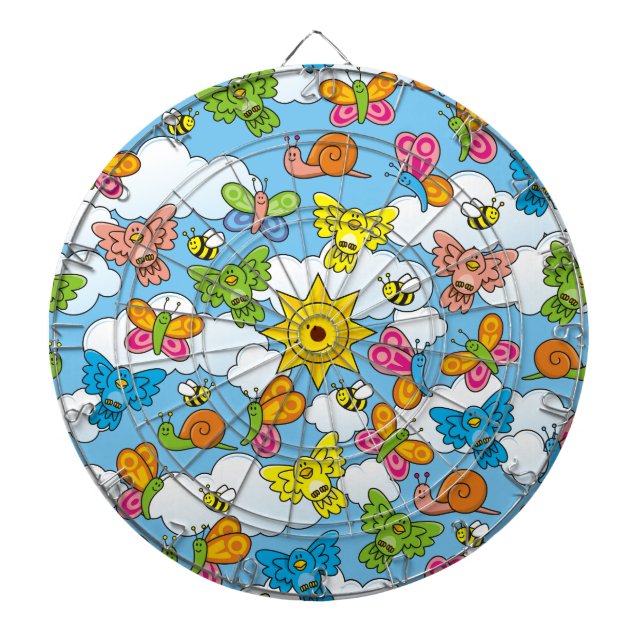 Baby Animals Background Dartboard (Front)