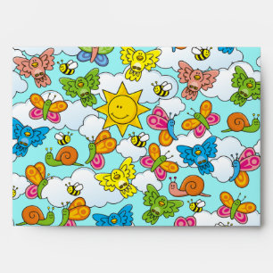 Baby Animals Background Envelope