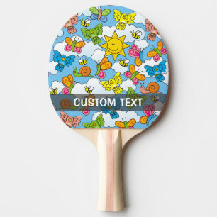 Baby Animals Background Ping Pong Paddle