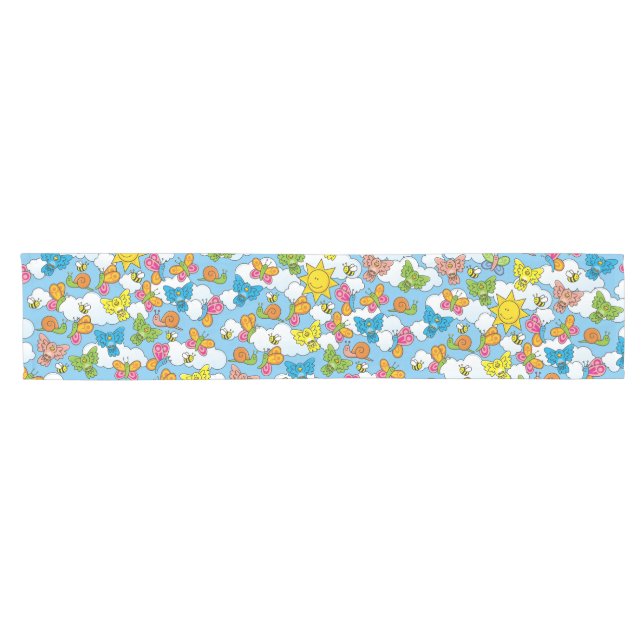 Baby Animals Background Short Table Runner (Horizontal)