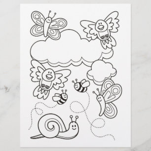 Baby Animals Colouring Book Page