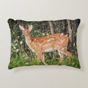 Baby Animals Fawn Deer Forest Accent Pillow