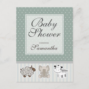 Baby Animals for Baby Shower Invitation