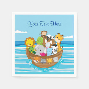 Baby Animals   Noah's Ark   Personalised Napkin