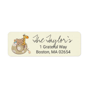 Baby Animals Return Address Label
