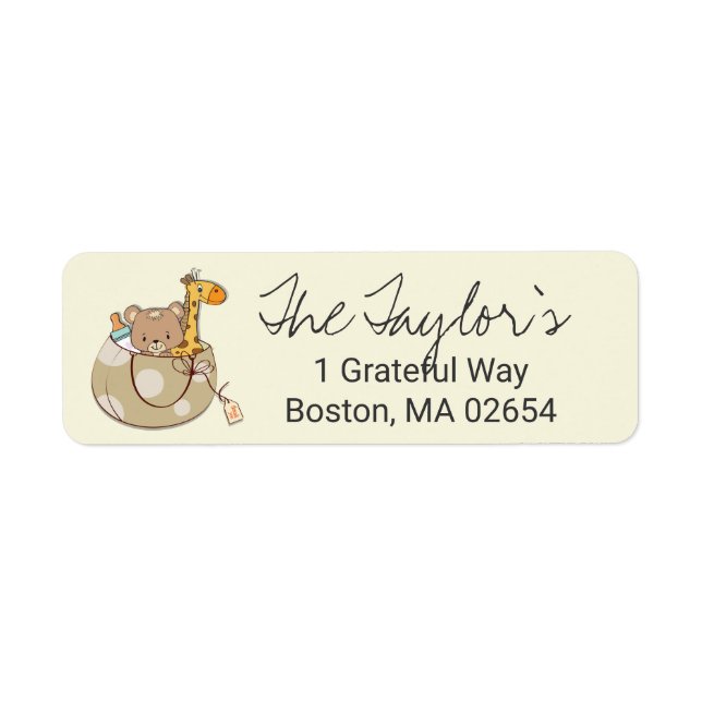 Baby Animals Return Address Return Address Label (Front)