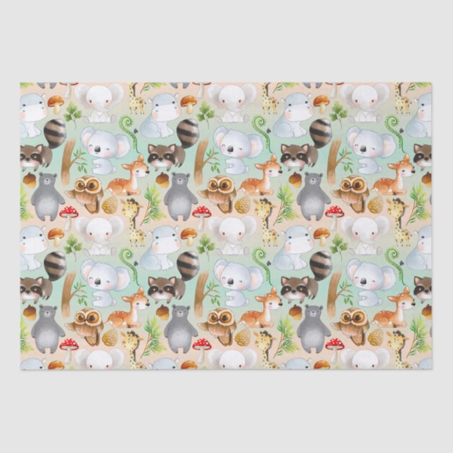 Baby Animals Tissue Paper (Front)