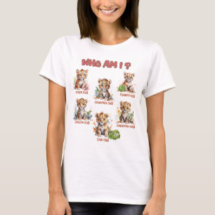 Baby animals wild cats Cute Baby Cubs Who am I? T-Shirt