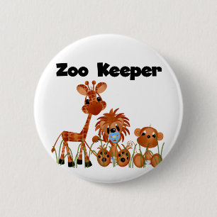 Baby Animals Zoo Keeper Tshirts and Gifts 6 Cm Round Badge