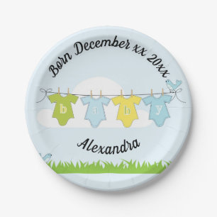 Baby Annoucement Paper Plate