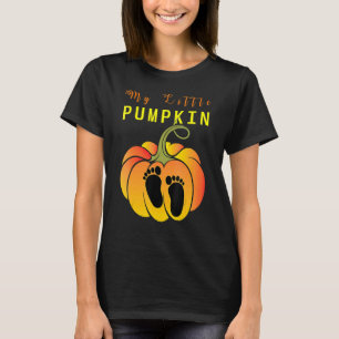 Baby Announce Thanksgiving Funny My Little Pumpkin T-Shirt
