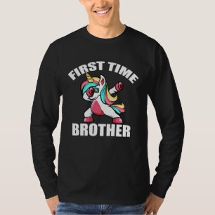 Baby Announcemen Dabbing Unicorn First Time Broth T-Shirt