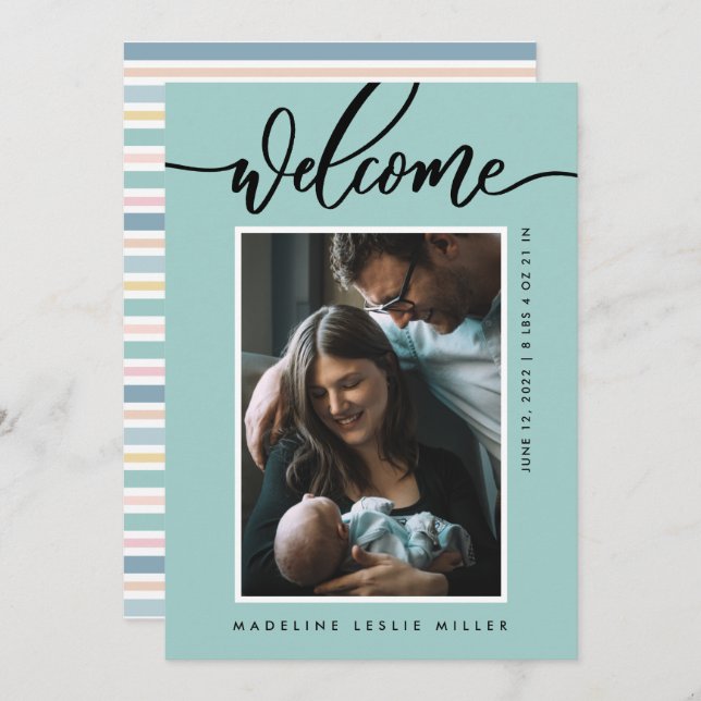 BABY ANNOUNCEMENT Add Your Photo (Front/Back)