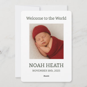 Baby Announcement Customizable Christmas Card