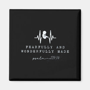 Baby Announcement Fearfully And Wonderfully Made, Magnet
