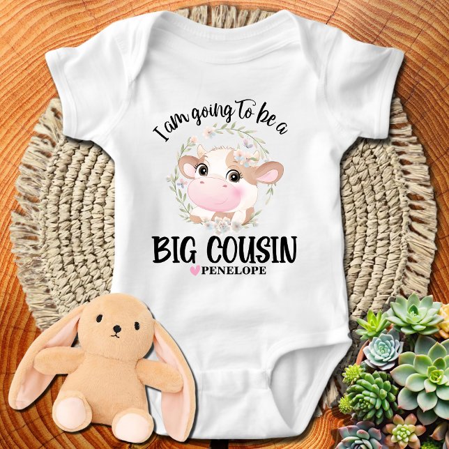 Baby Announcement I am Going to be a Big Cousin Baby Bodysuit (Creator Uploaded)