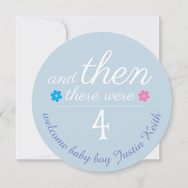 Baby Announcement / Invitation (customise text) (Front)