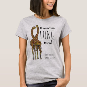 baby announcement Pregnant Giraffe T-Shirt