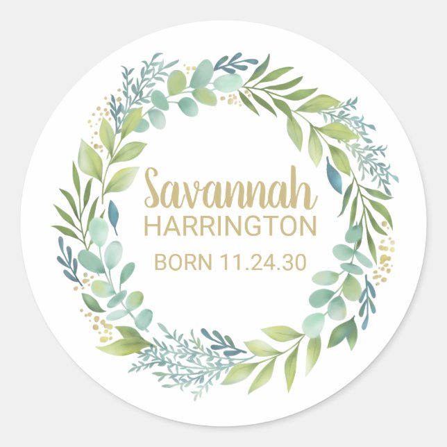 Baby Announcement Sticker (Front)